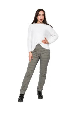 Брюки на пуху женские серый  (1)-min