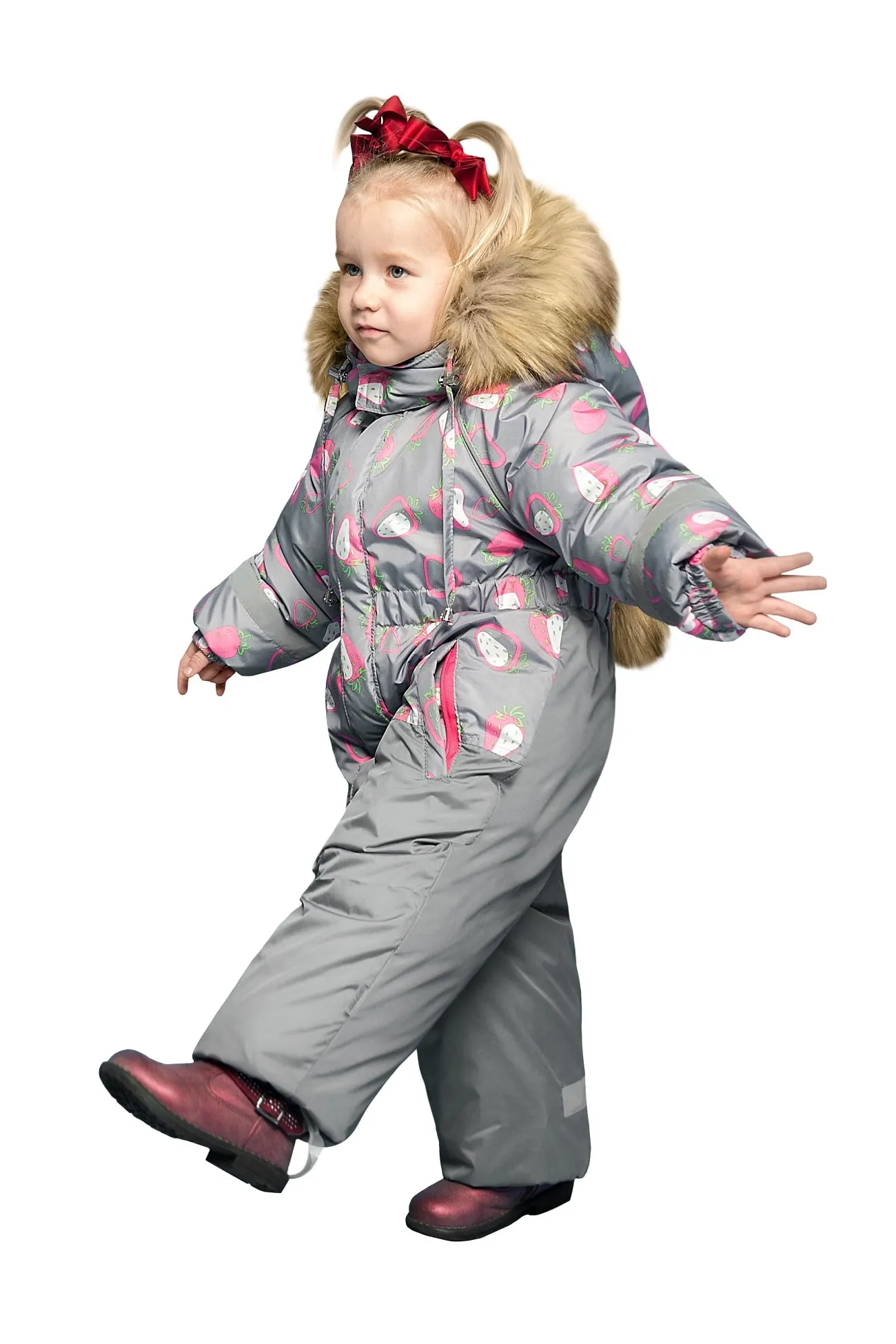 Комбинезон Малыш Полли принт серый 3-min