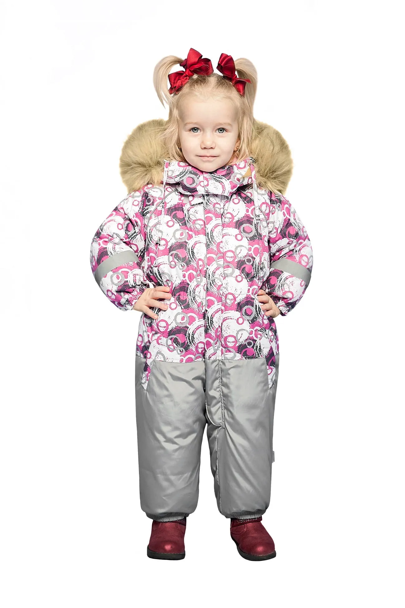 Комбинезон Малыш Полли принт серый 4-min